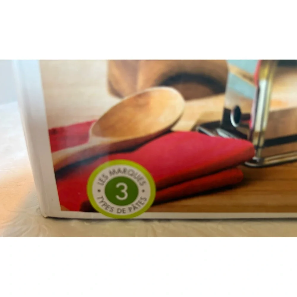 Fox Run 57666 Manual Stainless Steel Pasta Maker Machine NIB Silver 3 Blade Type